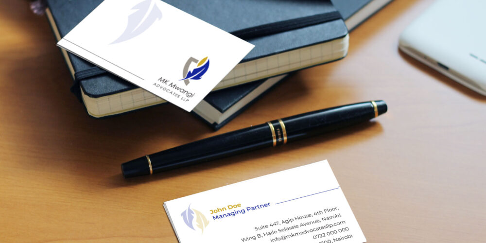 Marketing Collateral, Business Cards for a Law Firm in Kenya