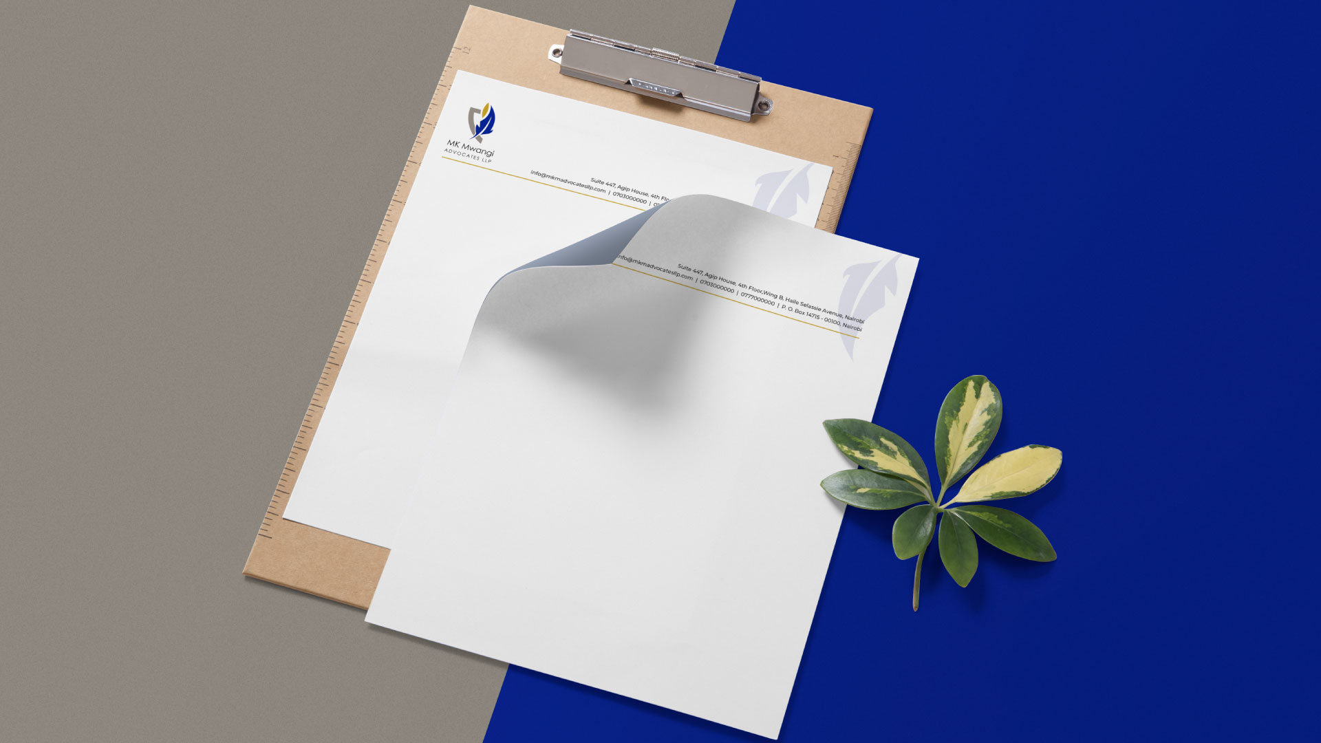 Marketing Collateral, Letterheads for a Law Firm in Kenya